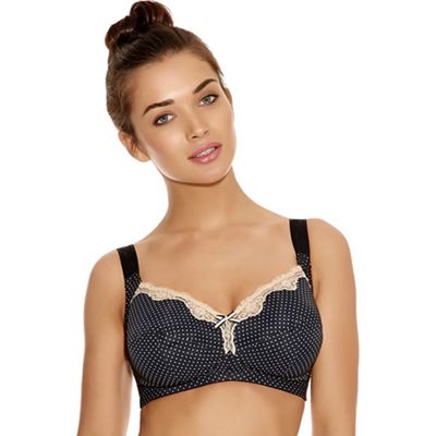 Freya Black 'Dotty' maternity bra